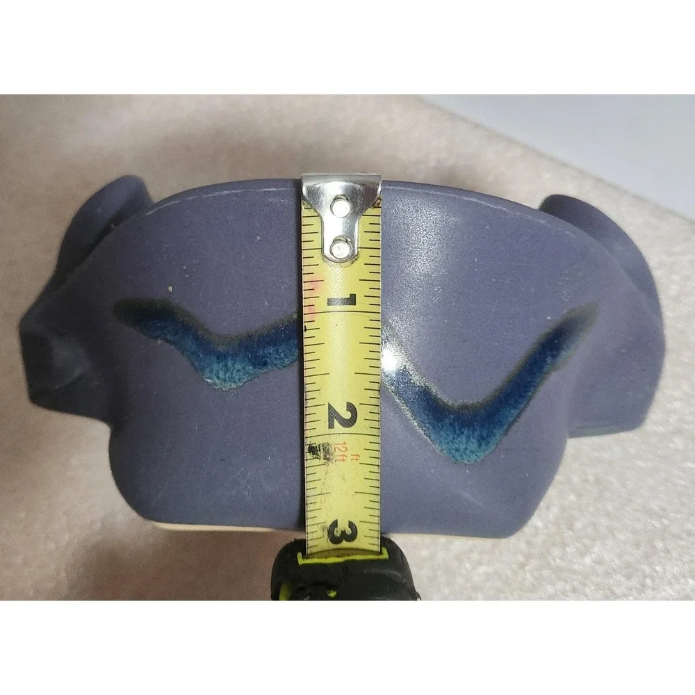 Vintage Hilborn Pottery Folded Pinch Pot Blue Tones